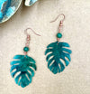 Tropical Leaf Earrings (Green)