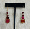 Cranberry Gold Earrings